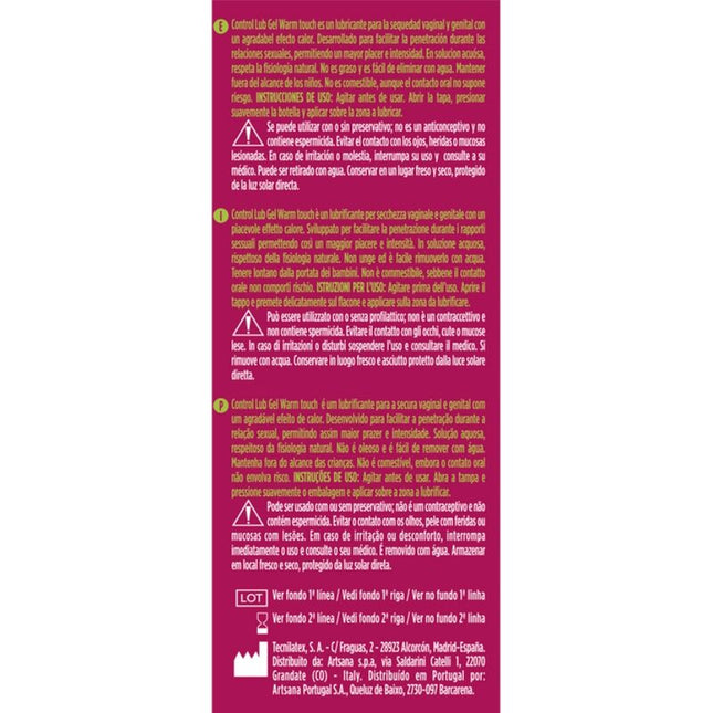 CONTROL - LUB HEAT EFFECT LUBRICANT GEL 75 ML