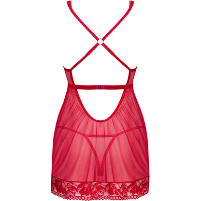OBSESSIVE - LACELOVE BABYDOLL & THONG ROT XS/S