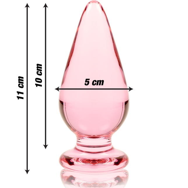 SERIE NEBULA DE IBIZA - MODELO 4 PLUG ANAL DE VIDRIO BOROSILICATO TRANSPARENTE 11 CM -O- 5 CM