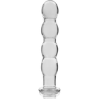 NEBULA SERIES BY IBIZA - MODEL 10 DILDO BOROSILICATE GLASS CLEAR 16.5 CM -O- 3.5 CM