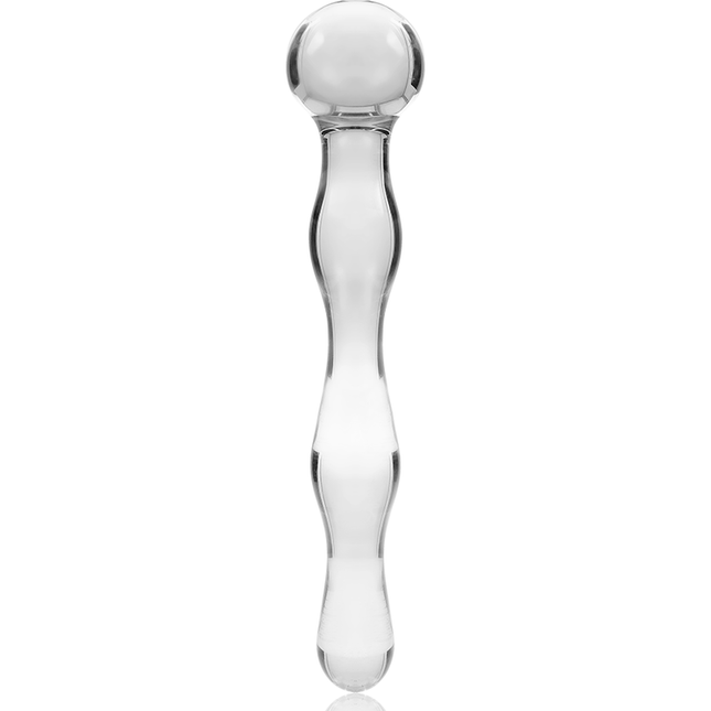 SERIE NEBULA DE IBIZA - MODELO 13 DILDO VIDRIO BOROSILICATO TRANSPARENTE 18 CM -O- 3,5 CM