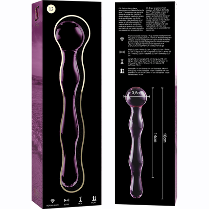 NEBULA SERIES BY IBIZA - MODELL 13 DILDO BOROSILIKATGLAS - 18 CM -O- 3.5 CM