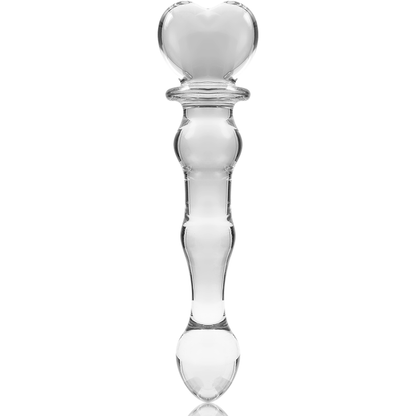 SERIE NEBULA DE IBIZA - MODELO 21 DILDO VIDRIO BOROSILICATO TRANSPARENTE 20,5 CM -O- 3,5 CM