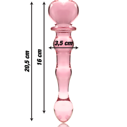 SERIE NEBULA DE IBIZA - MODELO 21 DILDO VIDRIO BOROSILICATO TRANSPARENTE 20,5 CM -O- 3,5 CM