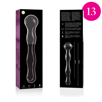 NEBULA SERIES BY IBIZA - MODELL 13 DILDO BOROSILIKATGLAS - 18 CM -O- 3.5 CM