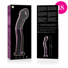 SERIE NEBULA DE IBIZA - MODELO 18 DILDO VIDRIO BOROSILICATO TRANSPARENTE 18,5 CM -O- 3,5 CM