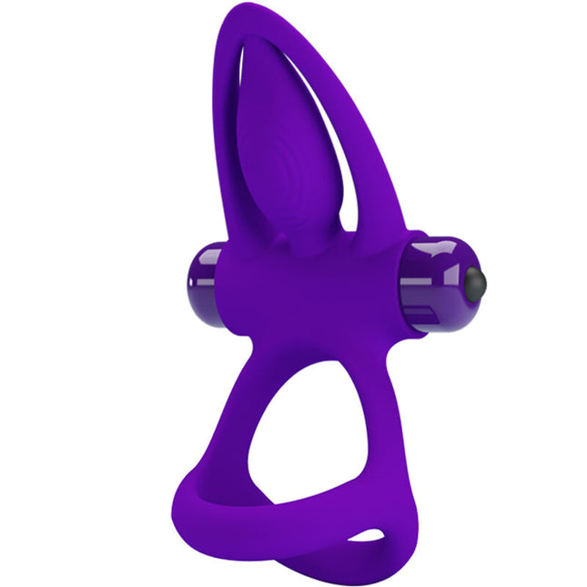 PRETTY LOVE - ANILLO VIBRADOR 10 VIBRACIONES SILICONA MORADA