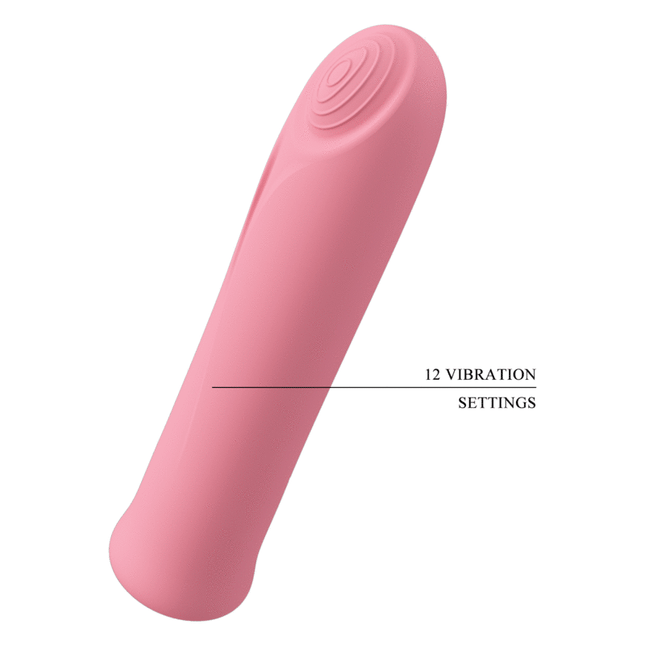 PRETTY LOVE - VIBRADOR MINI SUPER POWER CURTIS 12 VIBRACIONES DE SILICONA ROSA