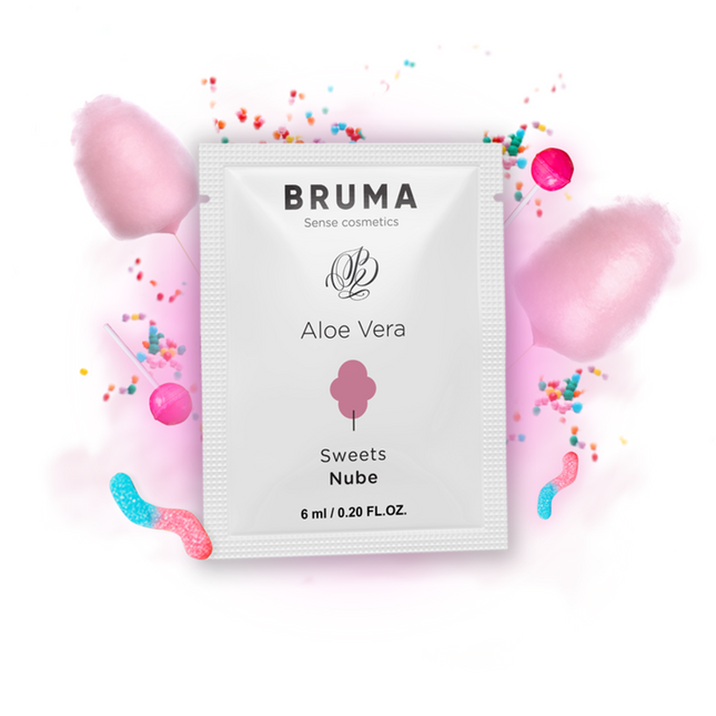 BRUMA - LUBRICANTE DE ALOE VERA SABOR A ALGODÓN DE AZÚCAR 6 ML