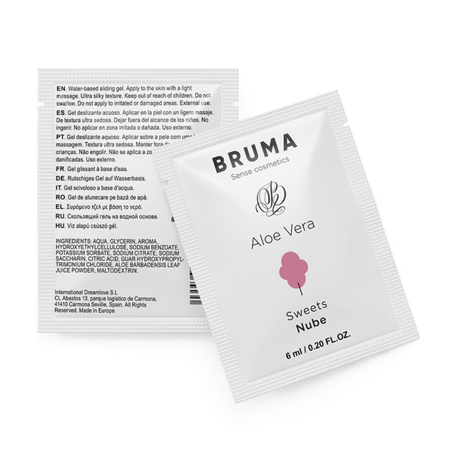 BRUMA - LUBRICANTE DE ALOE VERA SABOR A ALGODÓN DE AZÚCAR 6 ML