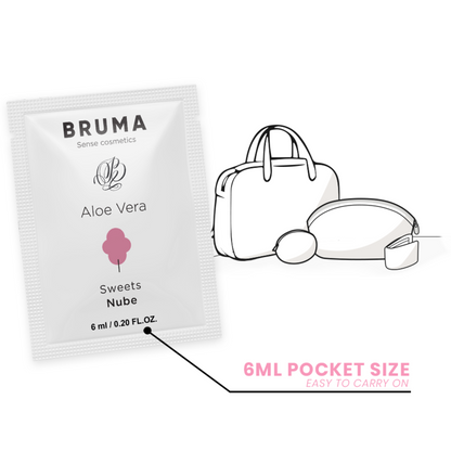 BRUMA - LUBRICANTE DE ALOE VERA SABOR A ALGODÓN DE AZÚCAR 6 ML