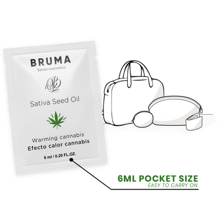 BRUMA - LUBRICANTE DE ACEITE DE SEMILLAS DE SATIVA CON SABOR CÁLIDO A CANNABIS 6 ml