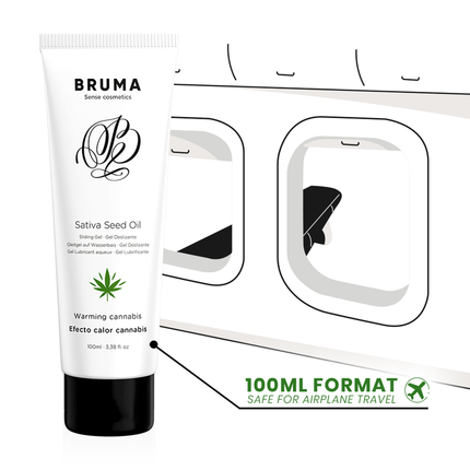BRUMA - LUBRICANTE DE ACEITE DE SEMILLAS DE SATIVA CON SABOR CÁLIDO A CANNABIS 100 ml