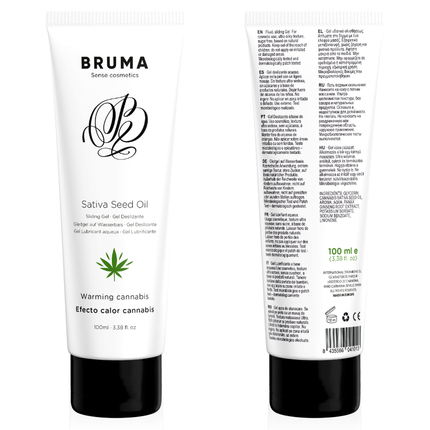 BRUMA - LUBRICANTE DE ACEITE DE SEMILLAS DE SATIVA CON SABOR CÁLIDO A CANNABIS 100 ml