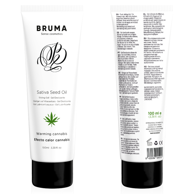 BRUMA - SATIVA SEED OIL LUBRICANT WITH WARMING CANNABIS FLAVOR 100 ml