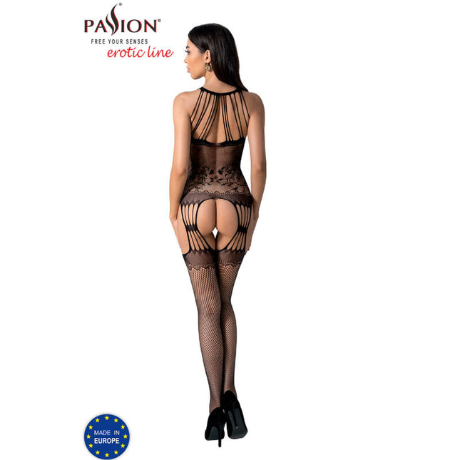 PASSION - BS095 BLACK BODYSTOCKING, ONE SIZE