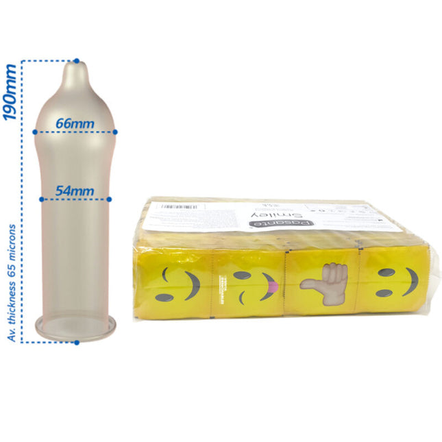 PASANTE - CONDOMS SMILEY BAGS 144 UNITS