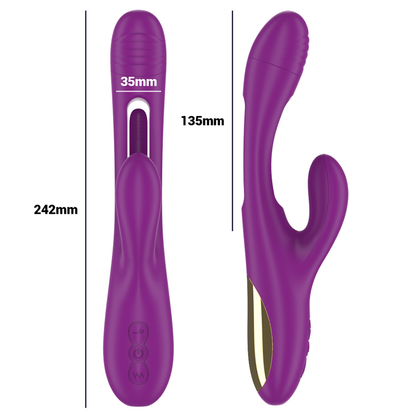 INTENSE - APOLO MULTIFUNCTIONAL VIBRATOR 7 VIBRATIONS WITH PURPLE VIBRATING TONGUE