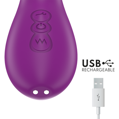 INTENSE - APOLO MULTIFUNCTIONAL VIBRATOR 7 VIBRATIONS WITH PURPLE VIBRATING TONGUE