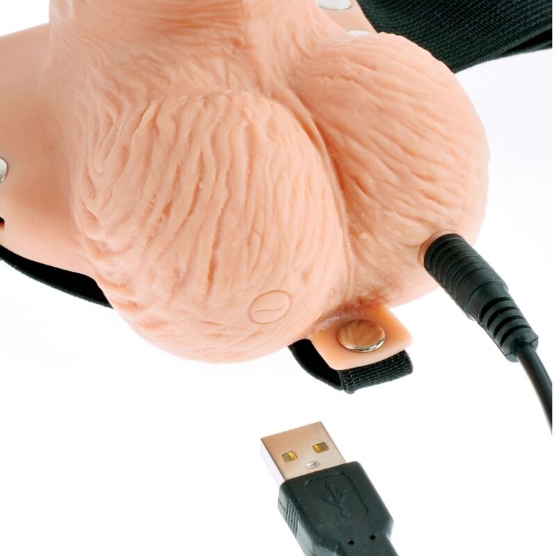 FETISH FANTASY SERIES - VERSTELLBARER GURT MIT FERNBEDIENUNG, REALISTISCHER PENIS MIT VIBRATOR 15 CM