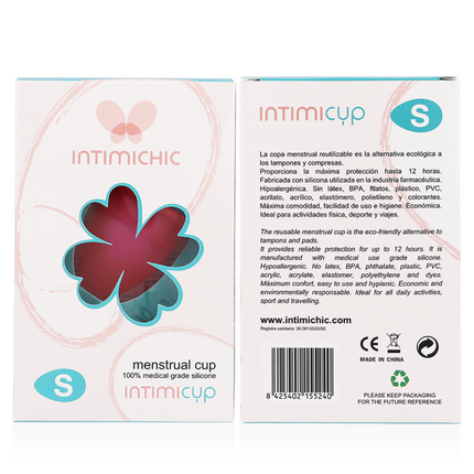 INTIMICHIC - COPA MENSTRUAL DE SILICONA MÉDICA - TALLA S