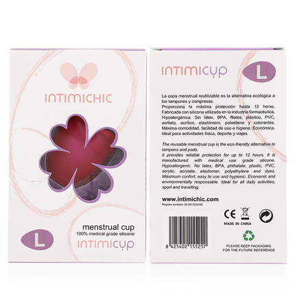 INTIMICHIC - COPA MENSTRUAL DE SILICONA MÉDICA - TALLA S