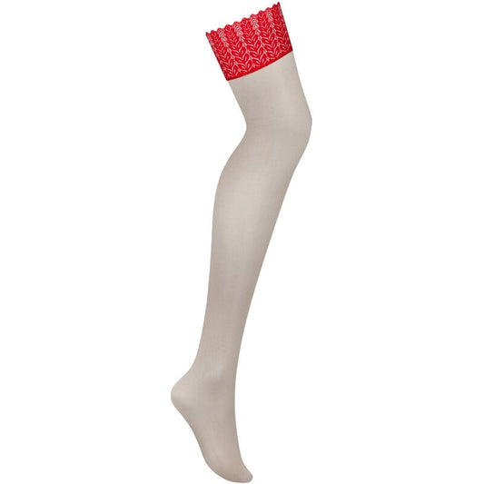 OBSESSIVE - INGRIDIA ROTE STRAPSSTRÜMPFE M/L