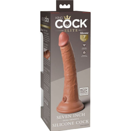 KING COCK - ELITE REALISTISCHER SILIKONDILDO - 17.8 CM KARAMELL