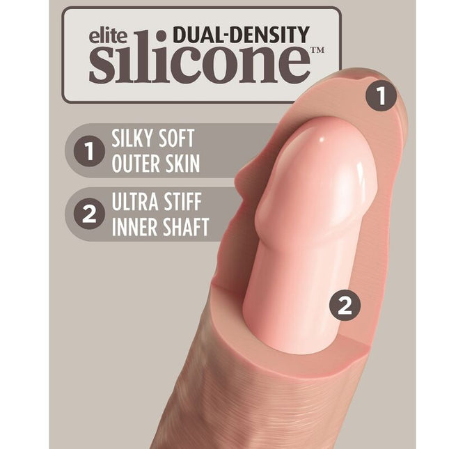 KING COCK - ELITE REALISTISCHER DILDO - VIBRATION UND SILIKON - 15.2 CM