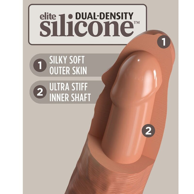 KING COCK - ARNÉS AJUSTABLE CÓMODO ELITE CON DILDO 17,8 CM