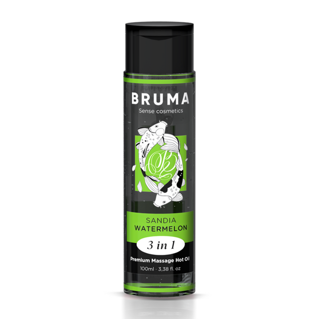 BRUMA - PREMIUM-MASSAGEÖL MIT WÄRMEEFFEKT, WASSERMELONE-GESCHMACK 3 IN 1