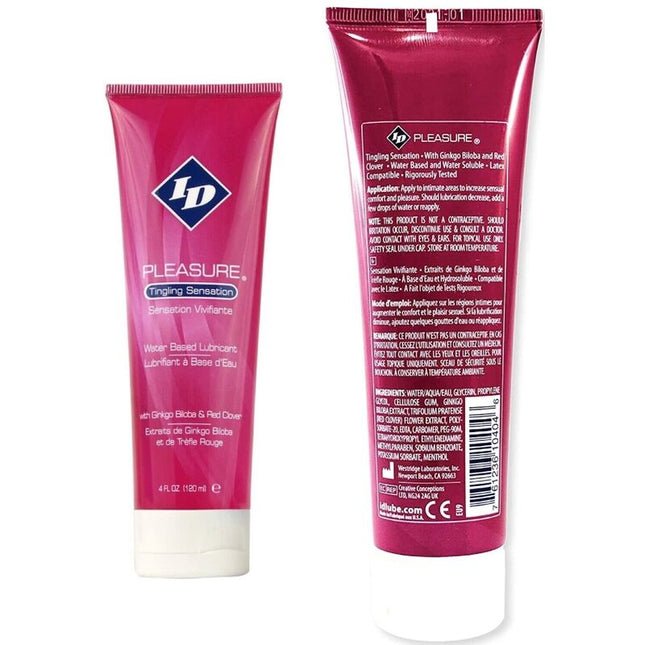 ID PLEASURE - WATER-BASED LUBRICANT TINGING SENSATION TRAVEL TUBE 120 ML