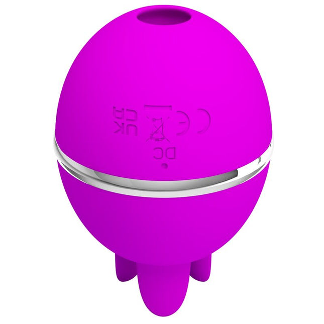 PRETTY LOVE - GEMINI BALL PURPLE. ROUND SILICONE VIBRATOR