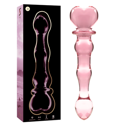 SERIE NEBULA DE IBIZA - MODELO 21 DILDO VIDRIO BOROSILICATO TRANSPARENTE 20,5 CM -O- 3,5 CM