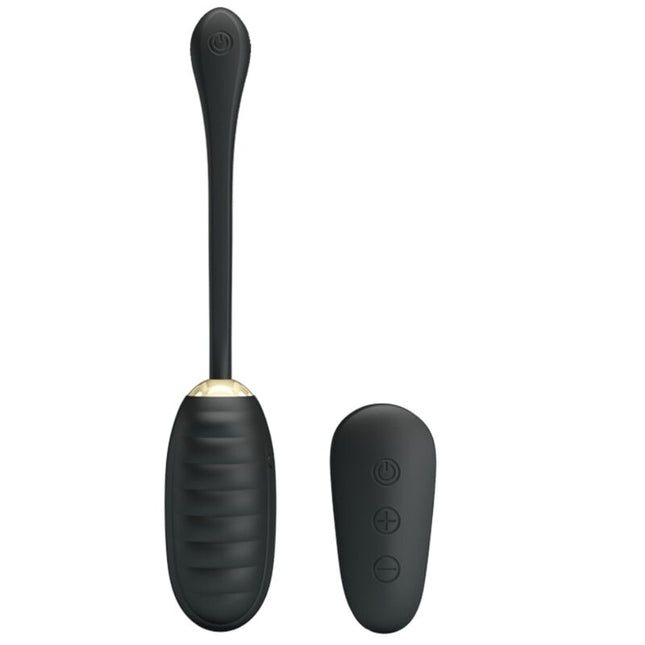 PRETTY LOVE - DOREEN LUXURY RECHARGEABLE VIBRATING EGG BLACK WITH REMOTE CONTROL