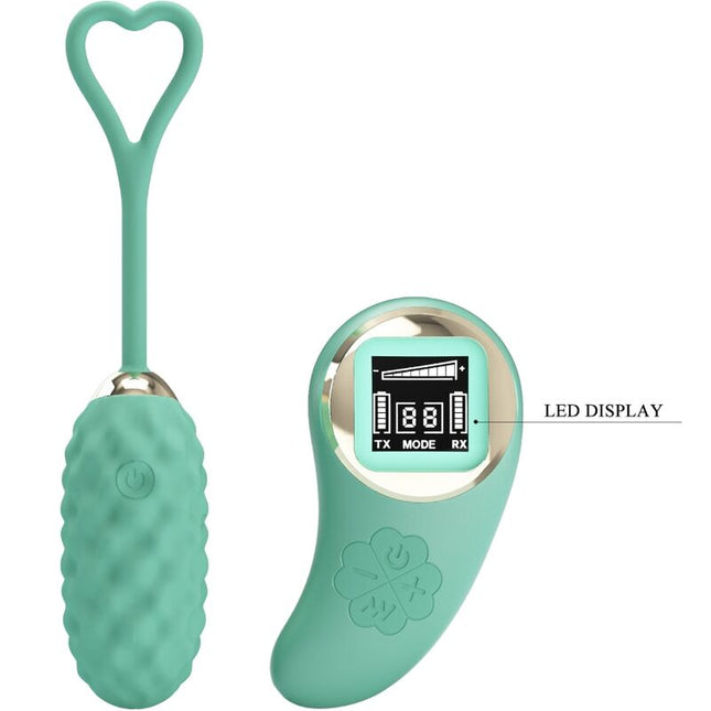 PRETTY LOVE - VIVIAN GREEN VIBRATING EGG WITH REMOTE CONTROL