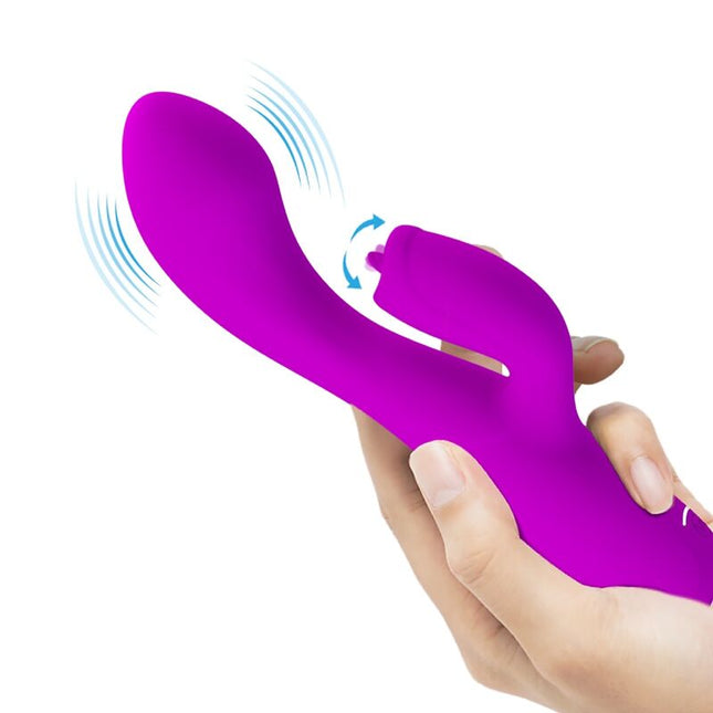 PRETTY LOVE - GLORIA RECHARGEABLE RABBIT VIBRATOR, WATERPROOF, PURPLE