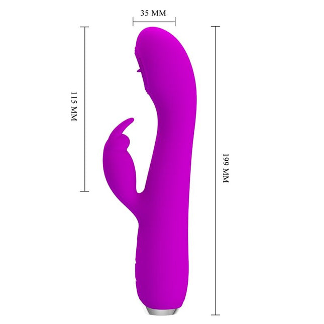 PRETTY LOVE - RACHEL RECHARGEABLE VIBRATOR WITH PURPLE SUCTION CUP