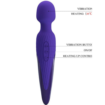 PRETTY LOVE - ANTONY YOUTH WAND VIBRATOR VIOLET WARM EFFECT