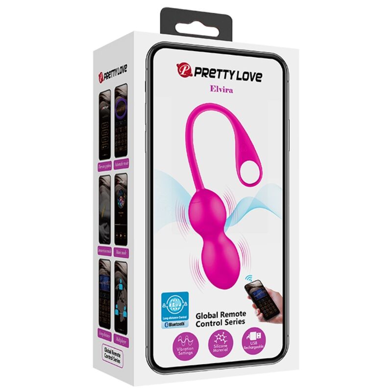 PRETTY LOVE - ELVIRA PINK WIEDERAUFLADBARE VIBRIERBÄLLE