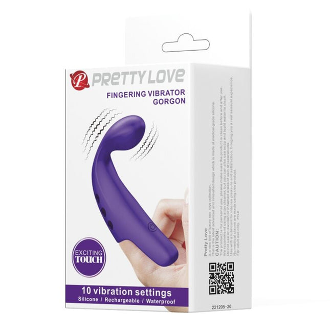 PRETTY LOVE - VIBRADOR DE DEDO GORGON PÚRPURA