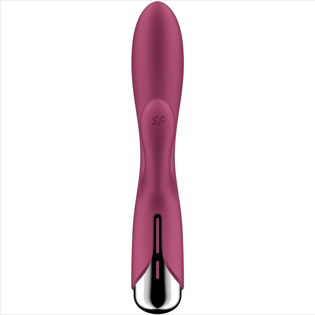 SATISFYER - CONEJO GIRATORIO 1 ESTIMULACIÓN DEL CLÍTORIS Y PUNTO G ROJO