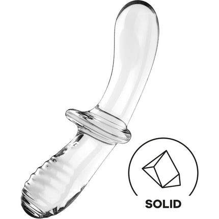SATISFYER - DILDO DOBLE CRISTAL TRANSPARENTE