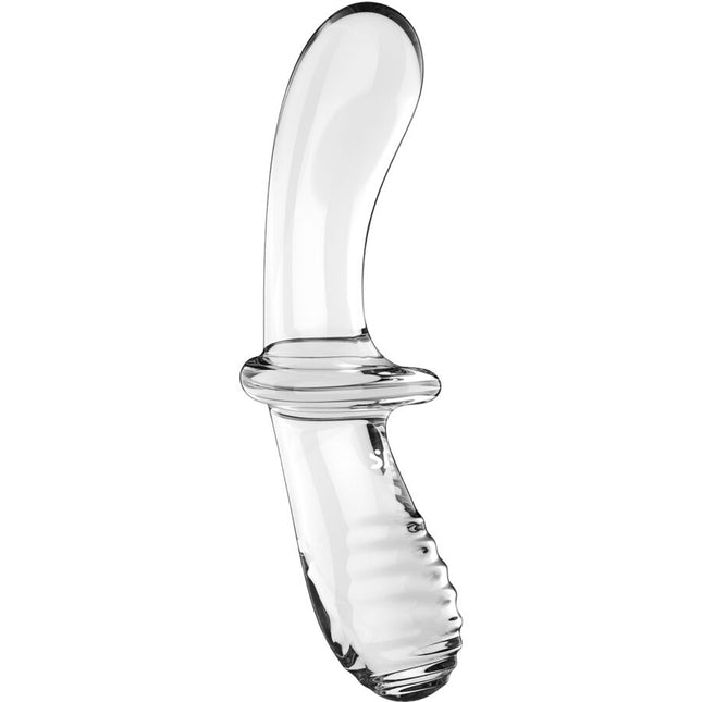 SATISFYER - DILDO DOBLE CRISTAL TRANSPARENTE