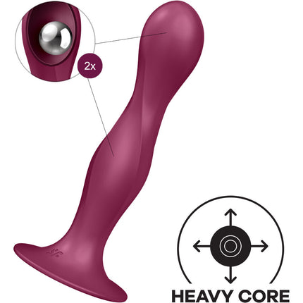 Satisfyer Double Ball-R – Weighted dildo with suction cup for anal &amp; vaginal stimulation