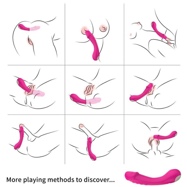 DILDO VIBRADOR PUNTO G SILICONA FUCSIA