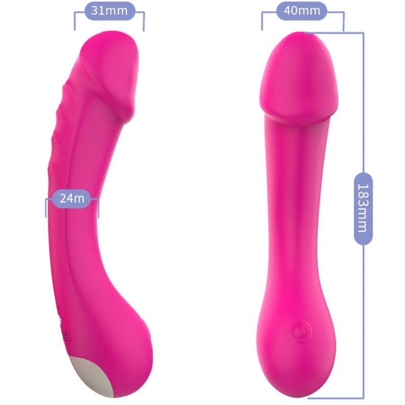 DILDO VIBRATOR G-SPOT SILIKON FUCHSIA
