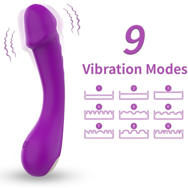 DILDO VIBRADOR PUNTO G SILICONA MORADO
