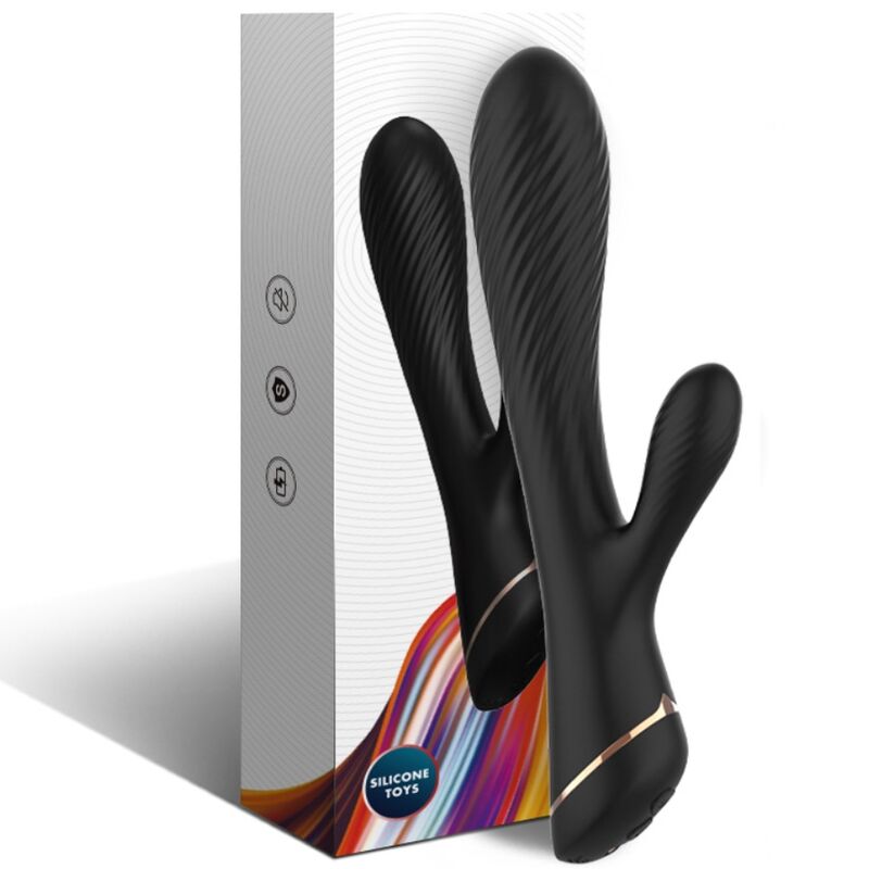 SILIKONI RABBIT-VIBRATOR - SCHWARZ