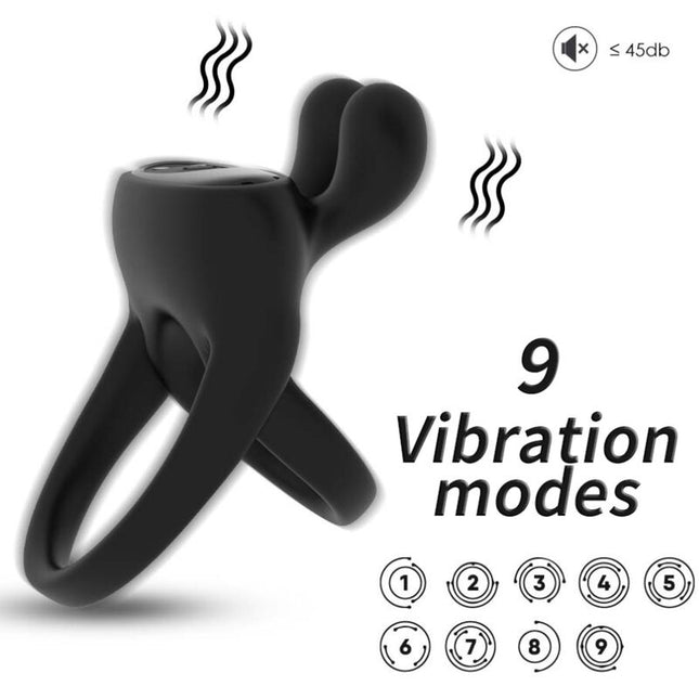 ARMONY - RABBIT RING VIBRATOR BLACK